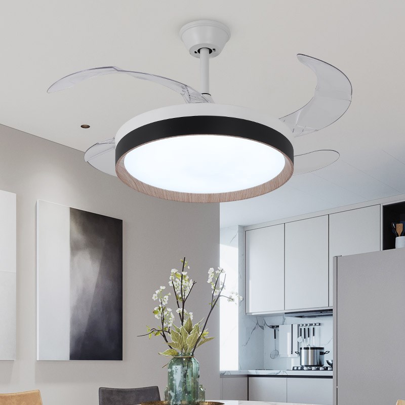 全光谱护眼变频风扇灯隐形吊扇灯智能遥控现代风客厅餐厅卧室灯具