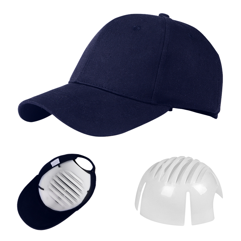 轻便防撞安全帽鸭舌防砸帽安全生产劳保工厂车间pe内衬布帽子