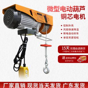 修升降吊机无线遥控电动葫芦220v吊粮食小型吊机提升机家用升降 装