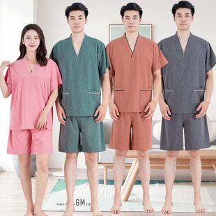足疗浴场 海澡棉汗蒸服男高档循环棉质桑拿浴服水会洗浴中心加大码