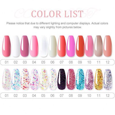 Set Poly Nail Gel for Extension Gel Set Manicure Acryl Gel