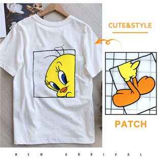 网纱刺绣布贴时尚 饰贴花亲子情侣贴布绣 大号衣服补丁贴白色T恤装