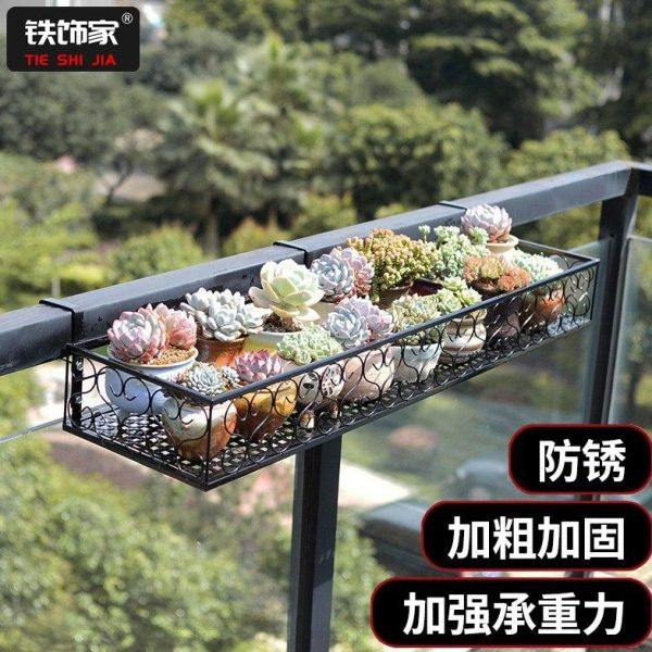 欧式阳台花架子悬挂式多肉栏杆铁艺护栏花盆挂架室内窗台置物架,收纳整理,阳台置物架,淘宝优惠券,粉丝福利购,淘宝优惠卷