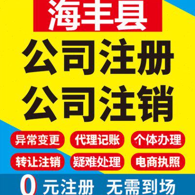 海丰公司注册个体工商营业执照代办公司注销企业变更股权异常代理