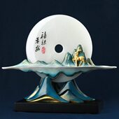 一路平安鹿摆件平安扣公室桌玄关客厅创意中式 工艺品保险开门红