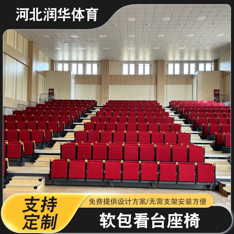 厂家看台座椅电动伸缩体育馆阶梯剧院椅/礼堂椅/阶梯