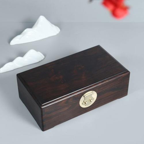 全独板紫光檀桌面收纳盒中式古典首饰盒储物盒文玩收藏盒红木摆件