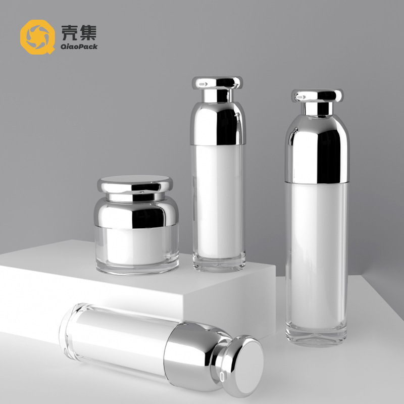 【6只装】30ml-100ml/30g-50g亚克力圆顶膏霜瓶 高档乳液瓶分装瓶