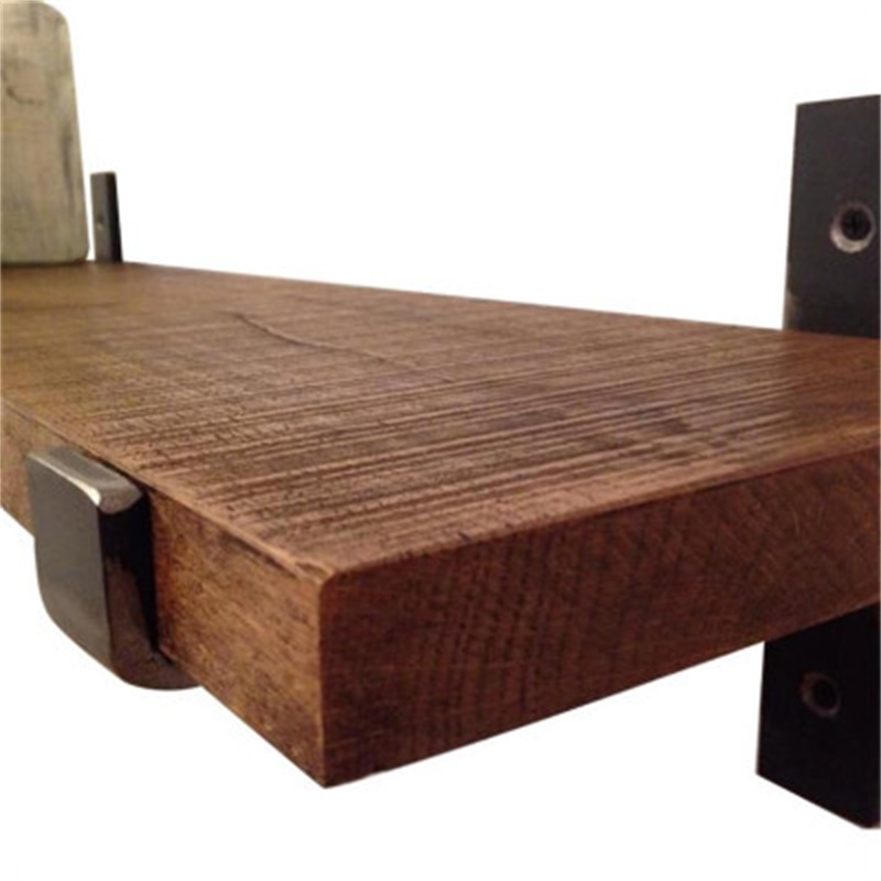 实木墙上置物架一字隔板复古壁挂书架客厅墙面装饰酒架厨房收纳架