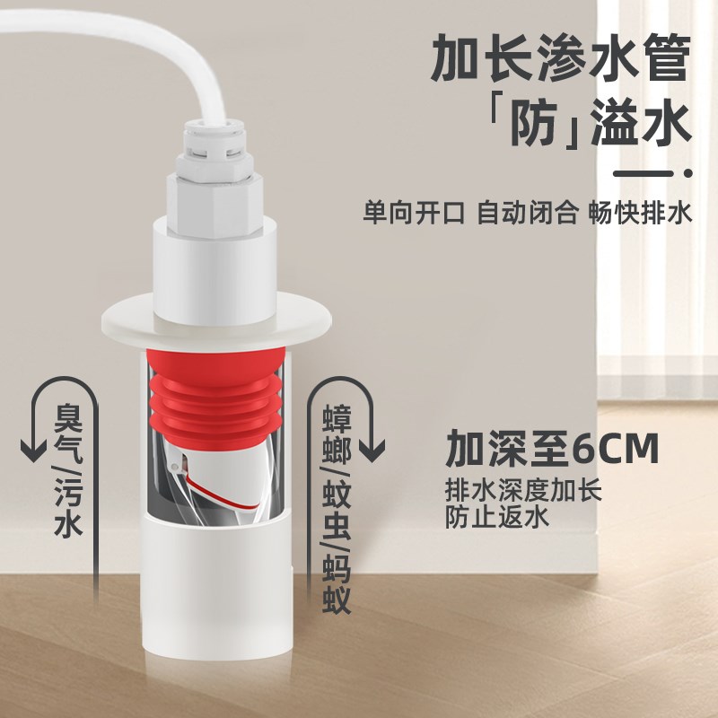 追觅扫地机器人下水m管地漏接头密封塞地漏配件防臭3分管接口直通