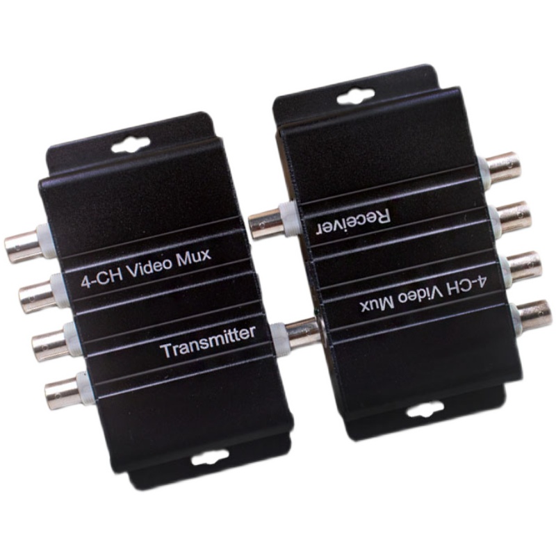 高清四路模拟4路视频复用器3路监控摄像机视频复合器1分2一线通