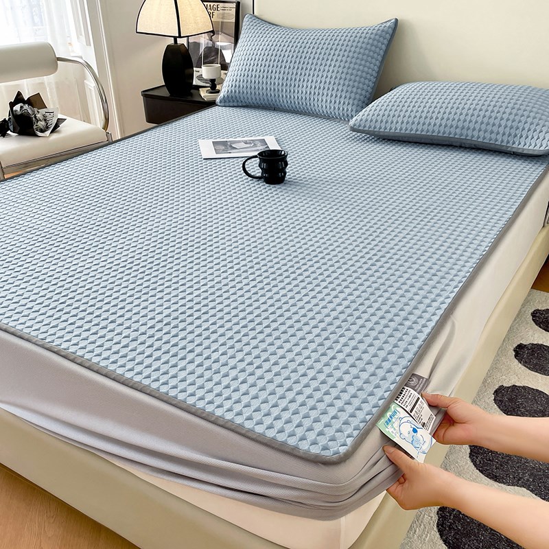 2025新款冰丝凉席三件套夏季aB类母婴级床笠款冰豆豆空调席可机洗