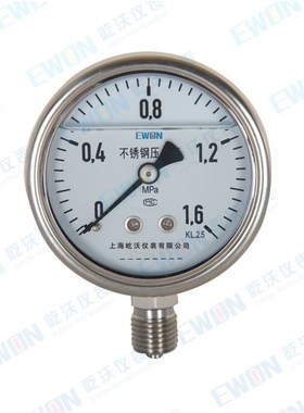 抗震压力表 YTFN-100qH不锈钢耐震压力表 ytn系列立式100mm0-60Mp