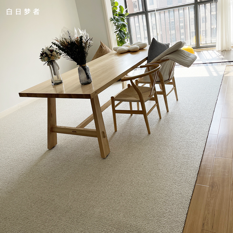 白日梦者原色羊毛地毯客厅纯色现I代简约茶几毯高级轻奢卧室