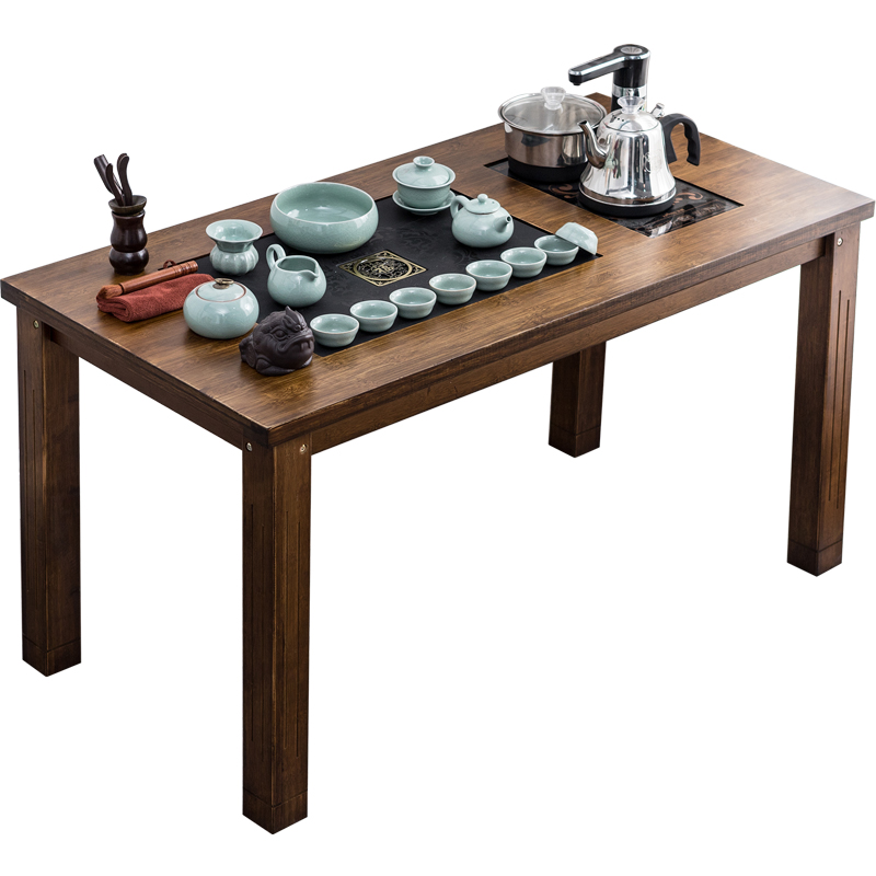 乌金石茶艺c桌办公家用小茶台新中式多功能全自动电器泡茶桌椅组