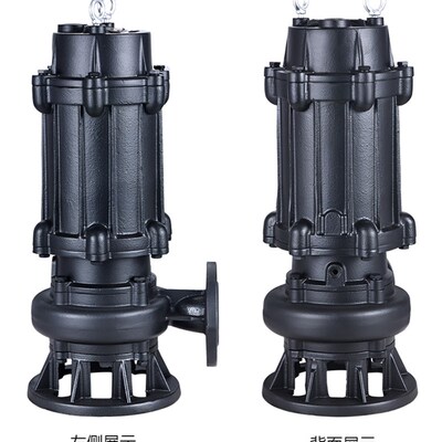 污水泵380v三相抽粪泥浆切割工业220v小型无堵塞U地下室潜水排污