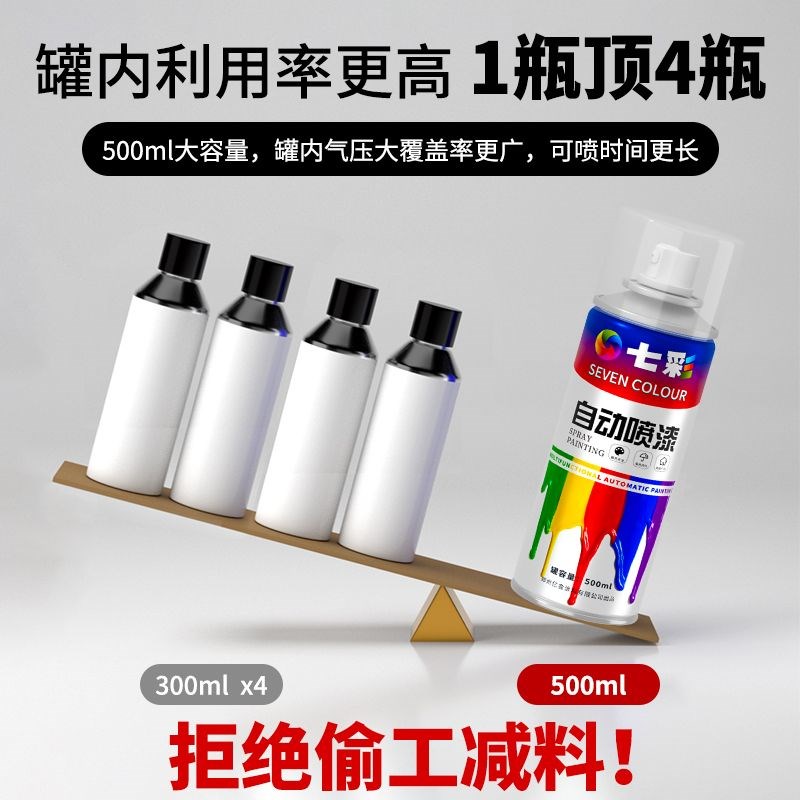 自喷漆整箱自动手摇大容量12瓶黑白色500MRL金属防锈木器油漆