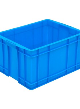 蓝色塑料周转箱50k0-300塑料周转箱 方形加厚收纳箱仓库堆叠塑胶