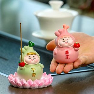 檀香线香插家用香薰香香插摆设座托香插客厅桌面摆件茶桌葫芦书房