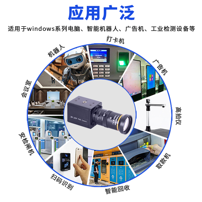 1080P高清10倍CS手动变焦电脑镜头拉近拉远录影免驱USB工业相机