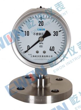 上海不锈钢耐震隔膜压力表防震抗振YTFN-100H/MFDN20压