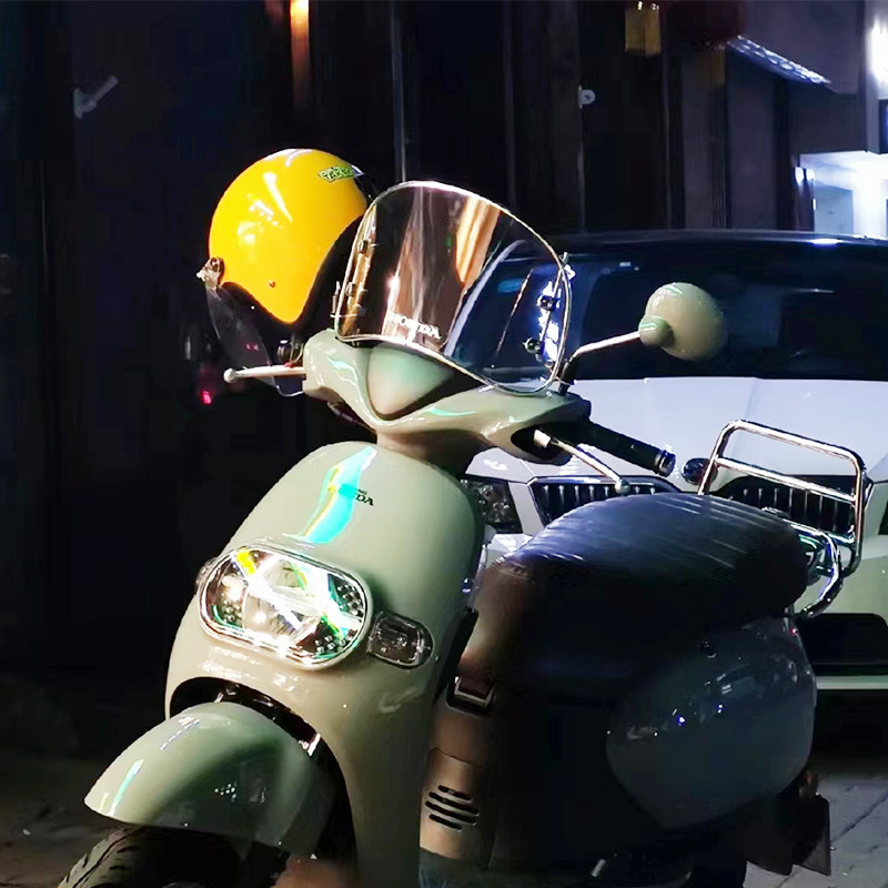 适用于本a田塔帕100复古前挡风玻璃踏板车风挡改装挡风板挡雨板