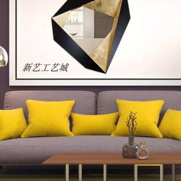 欧式墙饰挂件金属装饰铁艺墙面创意镜子客厅餐厅样板房玄关包邮