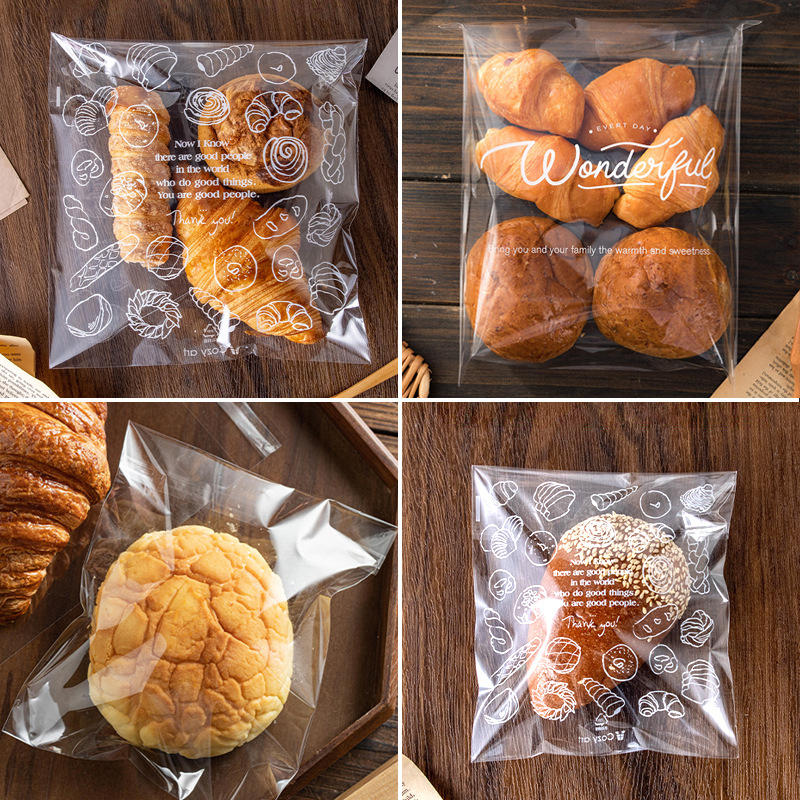 手工面包自粘袋透明烘焙食品袋甜