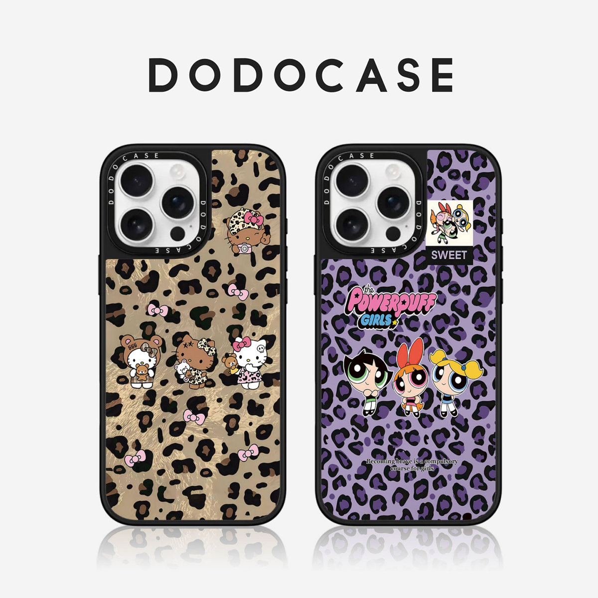 DODOCASE 豹纹HelloKitty猫飞天小女警 适用苹果16Promax手机壳iPhone15ProMax少女14Pro卡通13可爱12硬壳