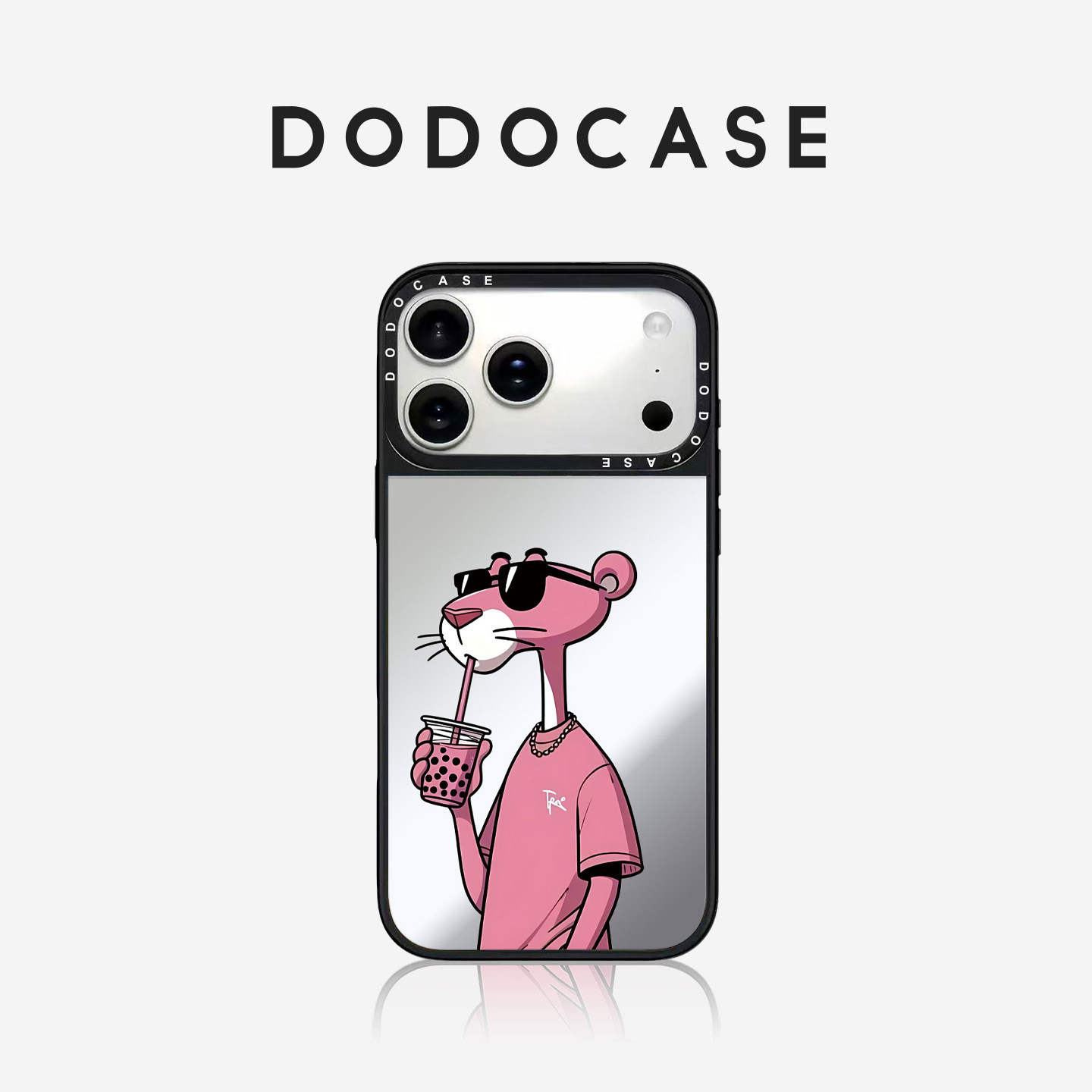 DODOCASE 喝奶茶粉红豹 适用苹果17Promax手机壳iPhone16ProMax可爱男女款个性创意15Pro卡