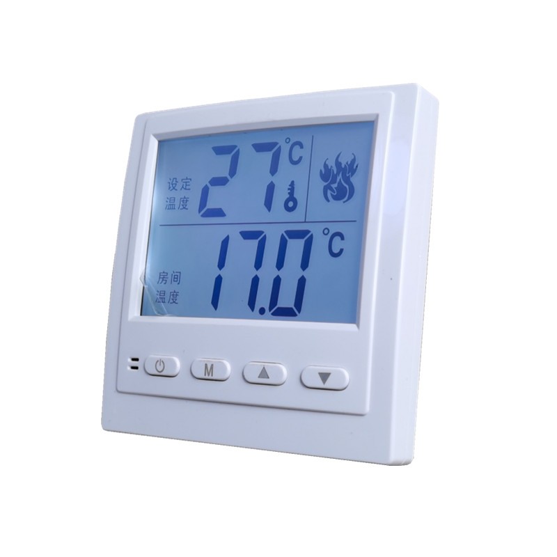 莱珂D102D液晶温控器电地暖碳晶墙暖发热电缆温度控制器开关面板