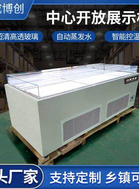 商用冰柜大容量保鲜无霜玻璃卧式中岛柜铜管冷藏风冷冻柜展示柜
