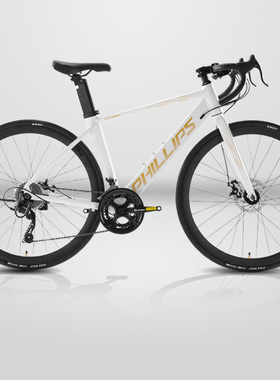 菲利普公路车自行车超轻铝合金破风变速男女款青少年学生碟刹成人