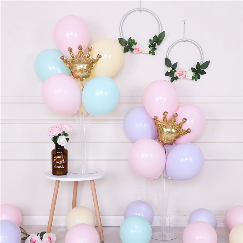 ins气球布置马卡龙气球儿童宝宝生日派对装饰桌摆 飘新年商场布置