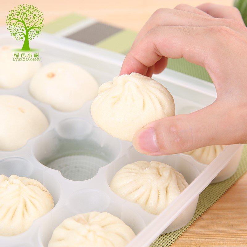 冰箱馒头包子收纳盒保鲜冷冻带盖分格家用大容量放速冻馒头的工具