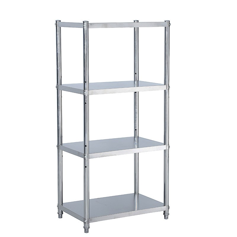 新款加厚厨房不锈钢置物架冰箱夹缝多层落地式微波炉烤箱收纳架