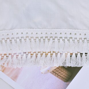 防晒衣女泳衣比基尼外搭度假外套 长袖 新款 棉流苏性感白色沙滩罩衫