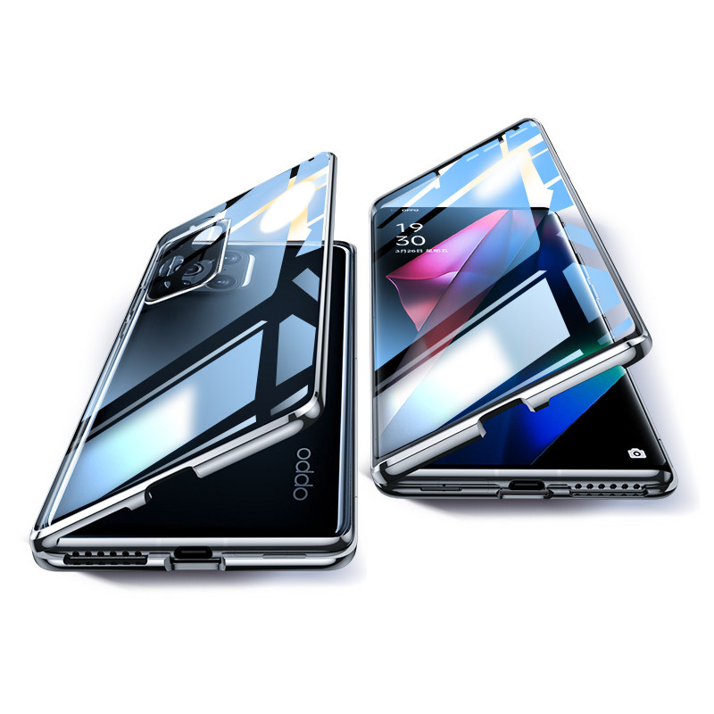 OPPOfindx3手机壳findx3pro保护套全包透明findx2防摔双面磁吸玻