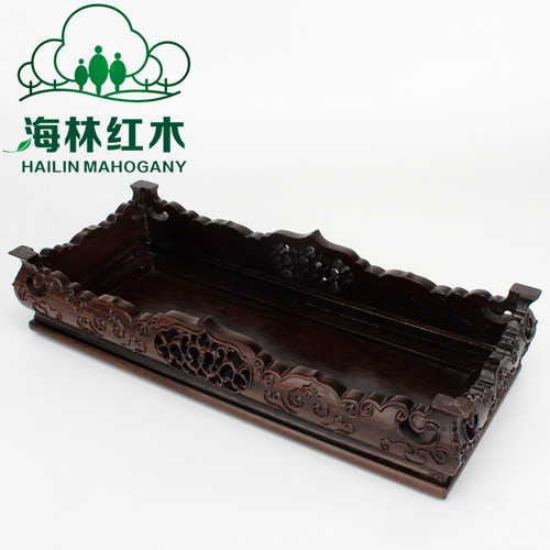 红木长方形底座实木雕刻观音佛像财神底座花瓶花盆景石头玉石底座