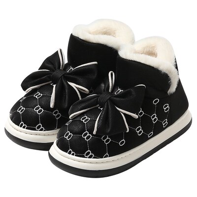 2025新款包跟冬季棉拖鞋女士室内家居保暖加绒加厚外穿高帮棉鞋女