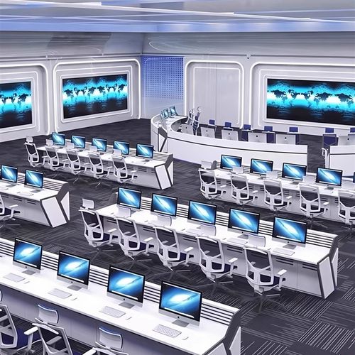 定制多媒体公安消防交通指挥中心调节台彩绘监控室操作控制台