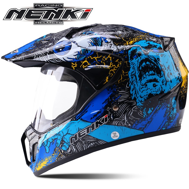 NENKI四季摩托车越野头盔防雾两用盔K全覆式全盔拉力赛车头盔