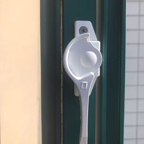 828月牙锁白色推拉门窗搭扣锁 移门移窗锁钩塑钢窗户锁扣铝合金