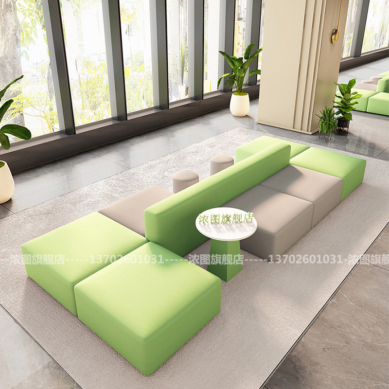 办公室图书馆4S店休息区培训机构医院银行酒店大厅等候区沙发组合