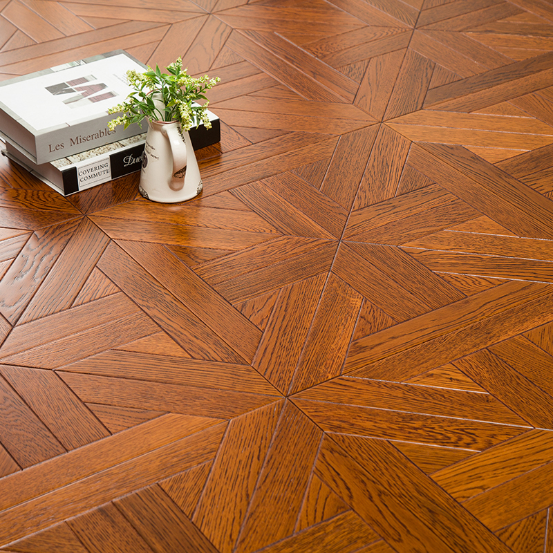 橡木拼花地板实木多层复合新三层实木地热地暖客厅卧室E0过道吊顶