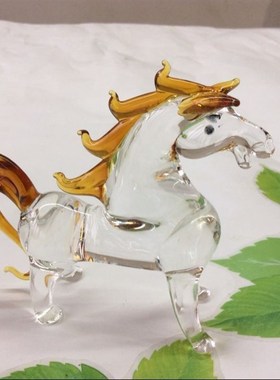 马到成功水晶玻璃鼠牛虎兔龙蛇马羊猴鸡狗猪摆件高档礼品手工艺品