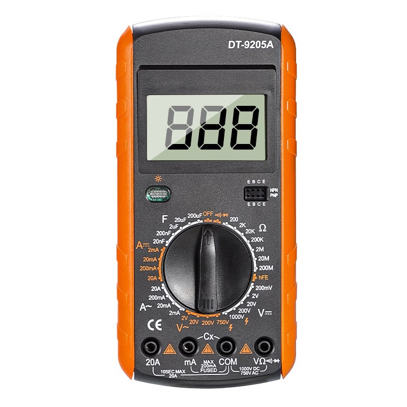 万用表电工专用高精度数字全智能防烧家电修小型便携式D9205A