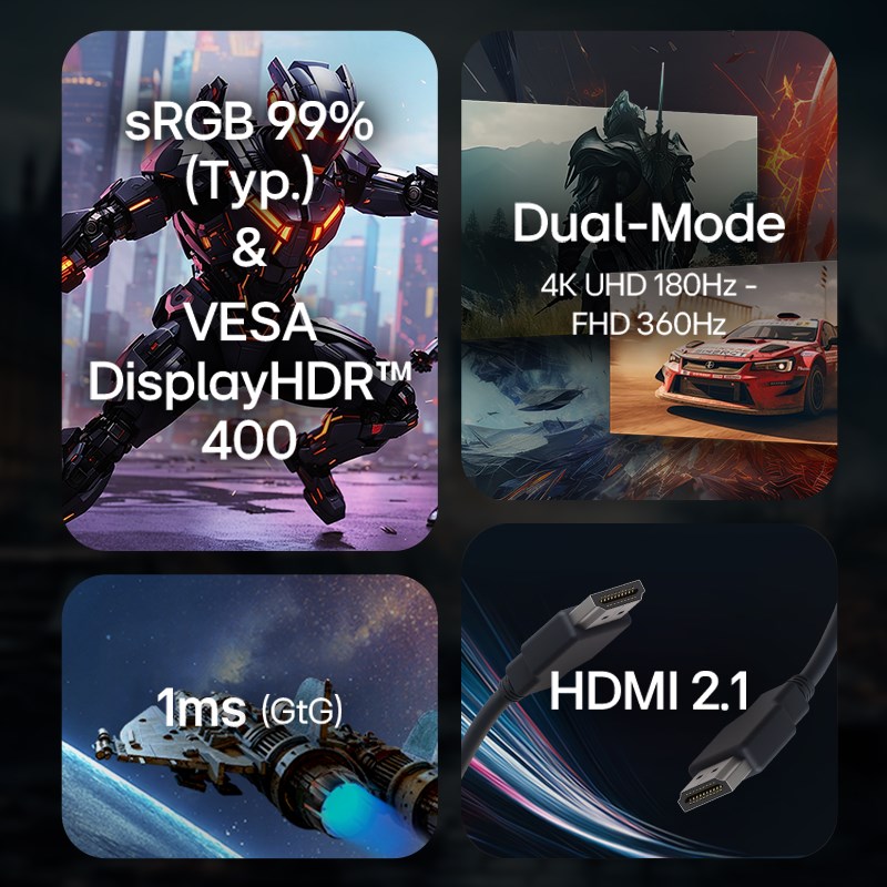 27G810A电竞XG27显示器4K180z&1K360z双模IPS3A游戏CG屏幕