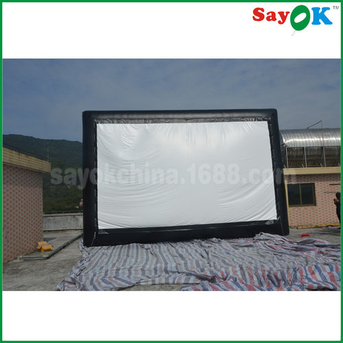 外贸热销充气牛津布电影屏幕 户外可移动广告牌投影墙 支架幕布