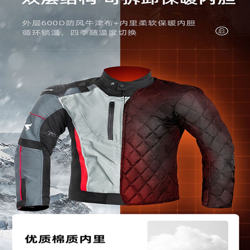 斯派特骑行服装套装春秋透气服装防摔夹克防护装备夹克全年